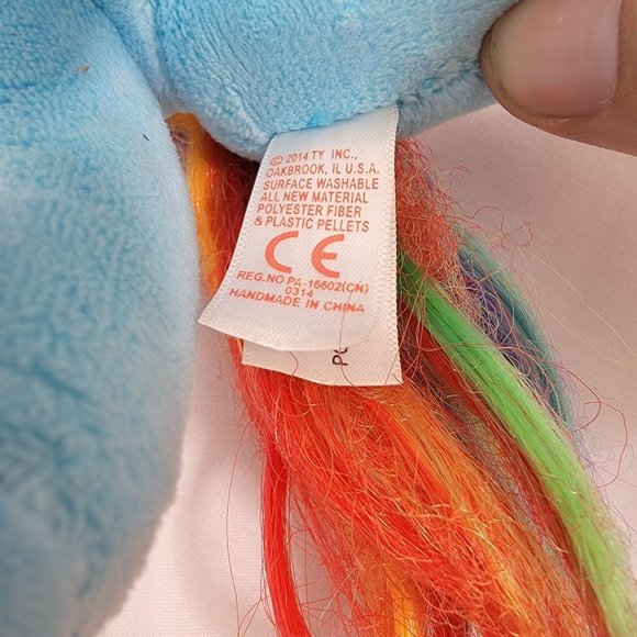 Ty My Little Pony Sparkle Rainbow Dash Plush 2014 7” - Picture 7 of 7